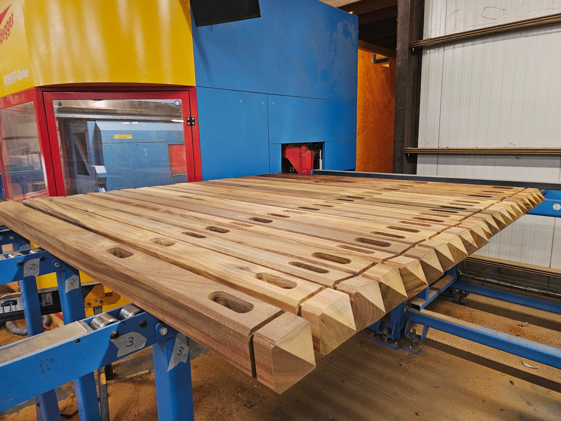 CNC machining line in the Primewood workshop